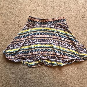 Colorful, patterned skirt